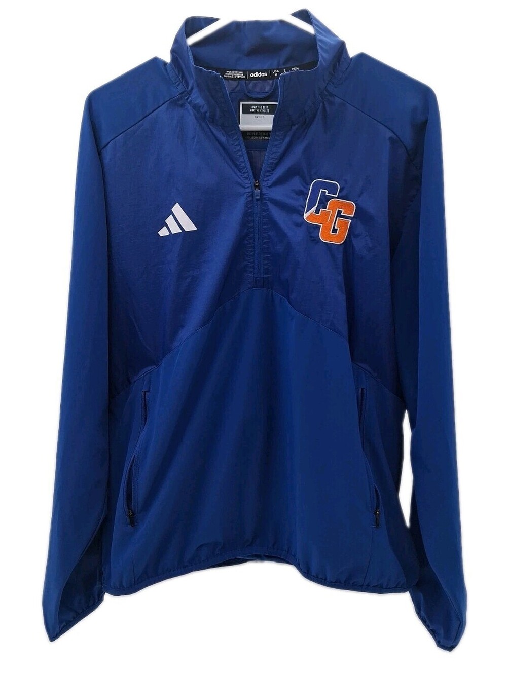 Adidas Jacket Mens Medium Blue Coast Guard Lightweight Full Zip Basball Track